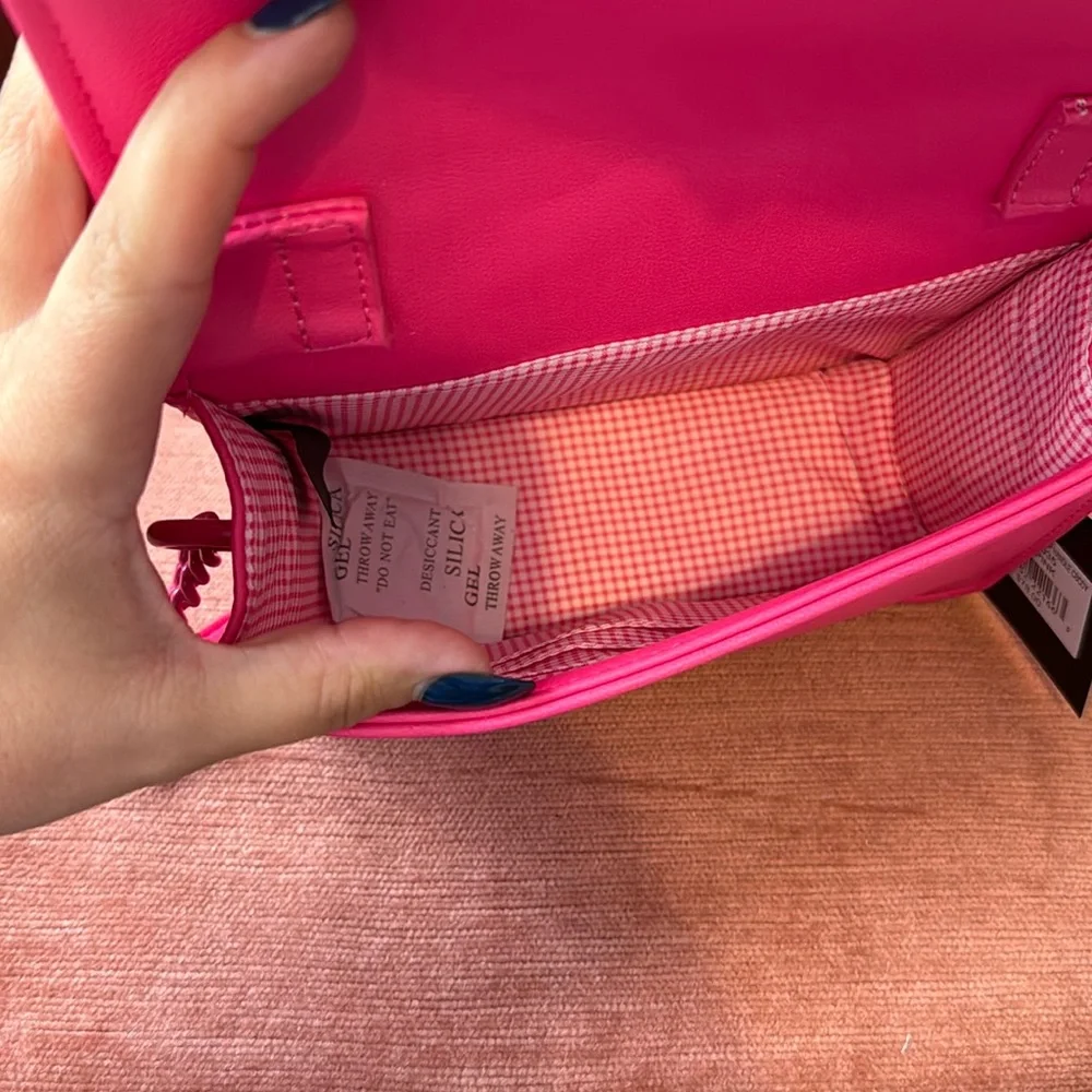 Nanette Lepore Hot Pink Bow Top Crossbody Bag, NWT - Picture 8 of 9